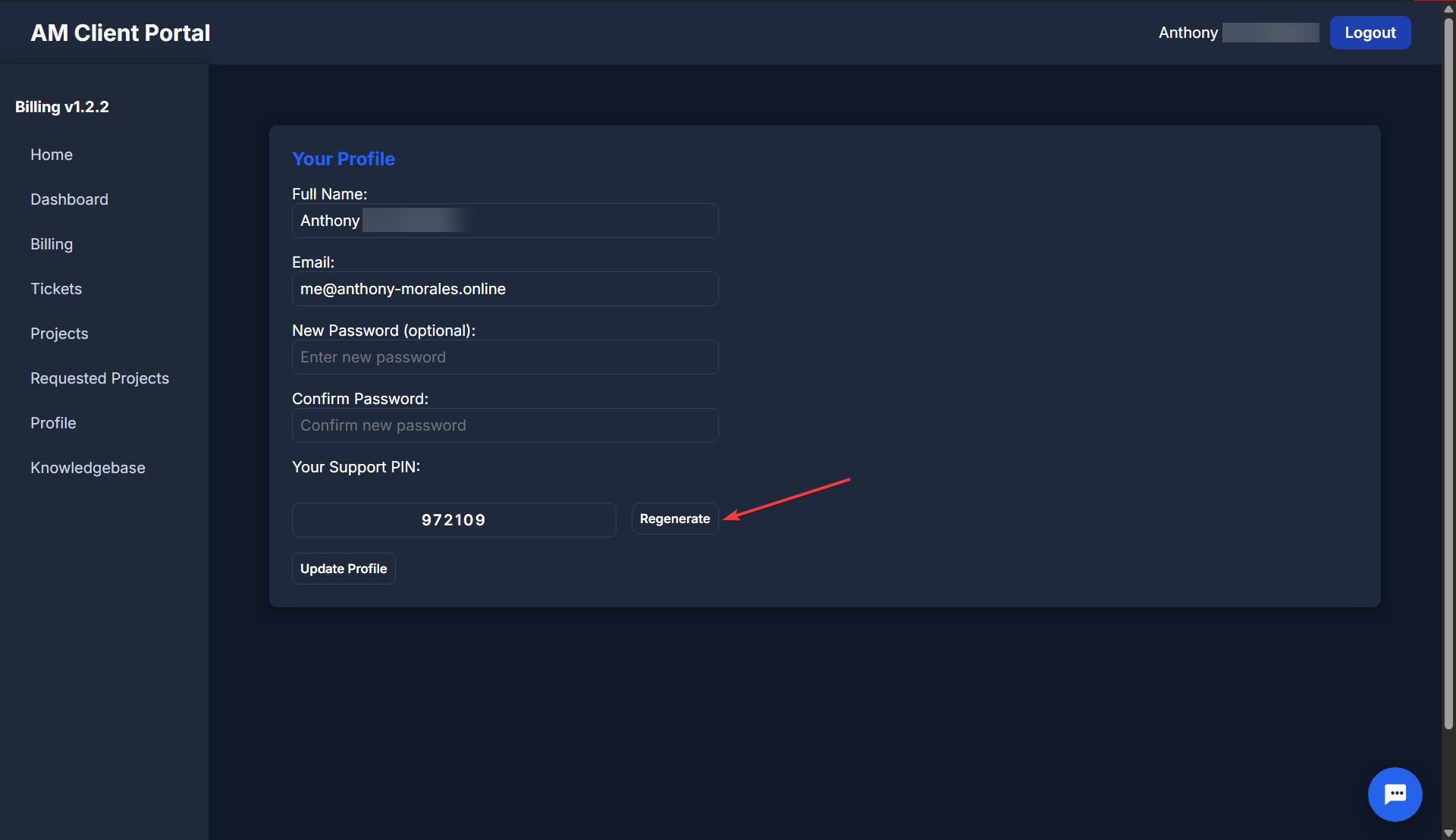 Profile Tab